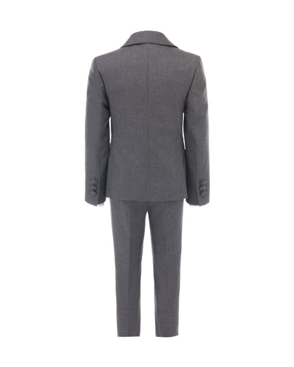 kids atelier moustache Gray Peak Lapel Tuxedo