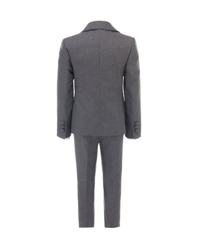 kids atelier moustache Gray Peak Lapel Tuxedo