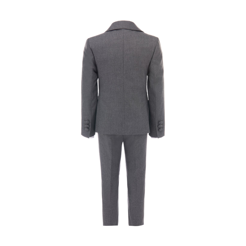 kids atelier moustache Gray Peak Lapel Tuxedo