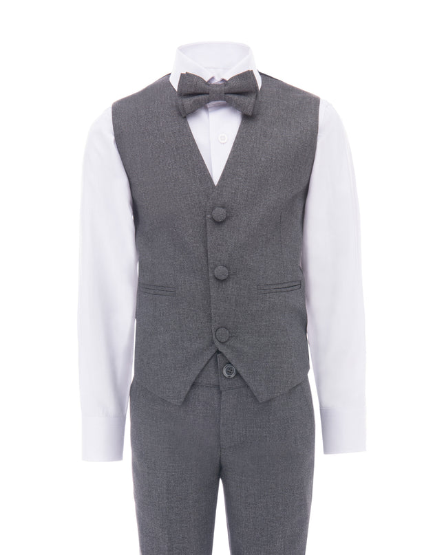 kids atelier moustache Gray Peak Lapel Tuxedo