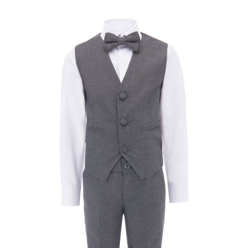 kids atelier moustache Gray Peak Lapel Tuxedo
