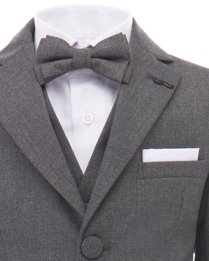 kids atelier moustache Gray Peak Lapel Tuxedo