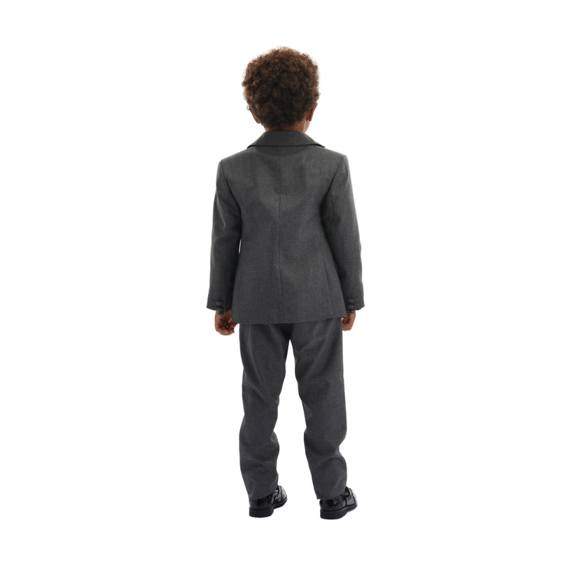 kids atelier moustache Gray Peak Lapel Tuxedo