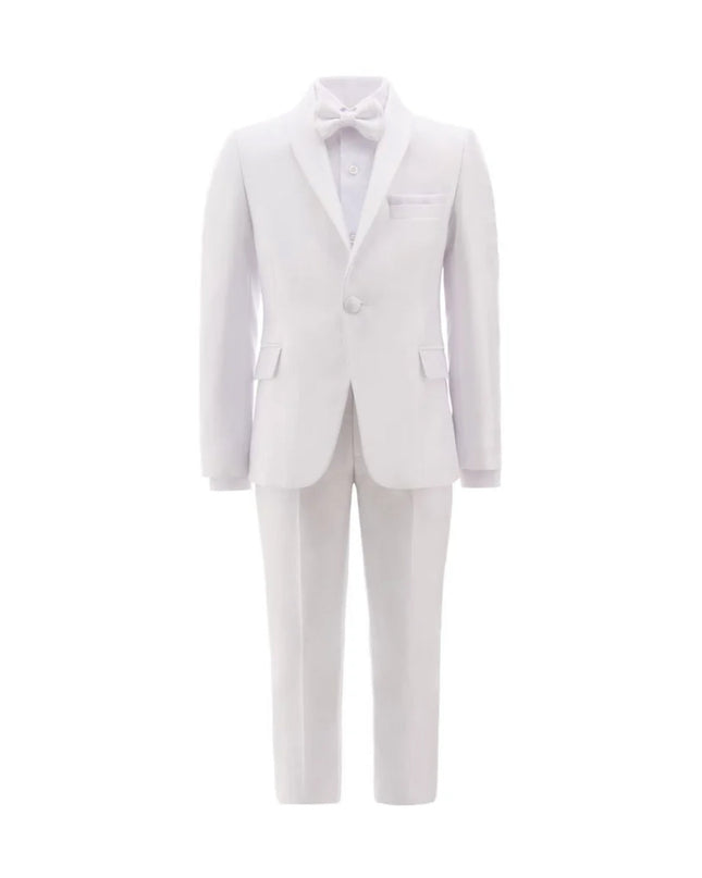 kids atelier moustache White Shawl Lapel Suit