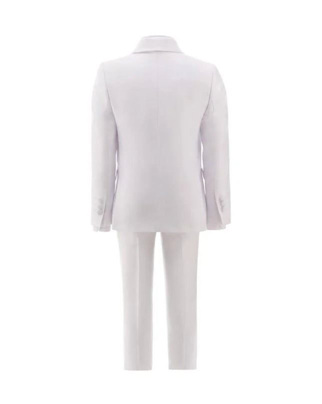 kids atelier moustache White Shawl Lapel Suit