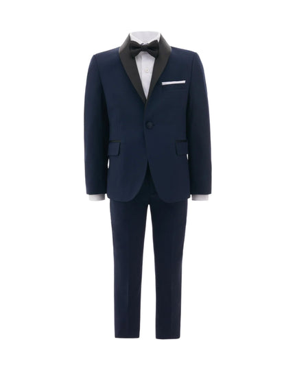 kids atelier moustache Navy Shawl Lapel Suit