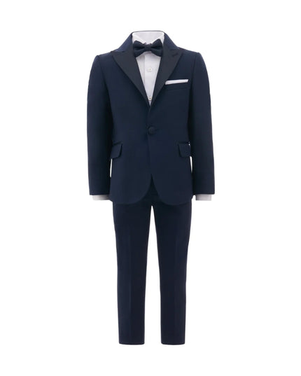 kids atelier moustache Navy Peak Lapel Suit