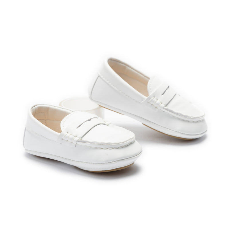 kids atelier moustache White Loafer Dress Shoes