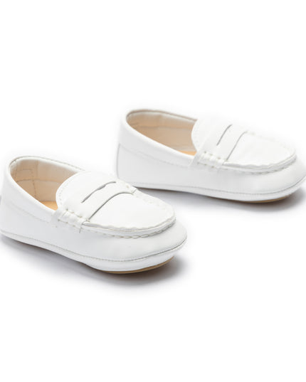 kids atelier moustache White Loafer Dress Shoes