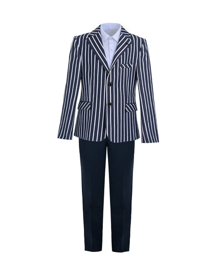 kids atelier moustache Navy Arthur Striped Tailored Suit