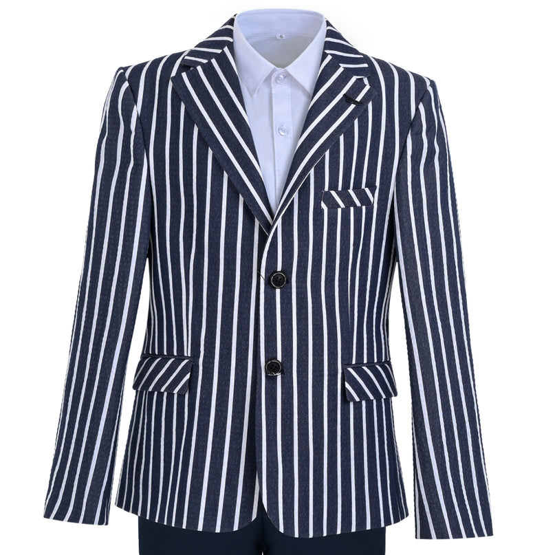kids atelier moustache Navy Arthur Striped Tailored Suit