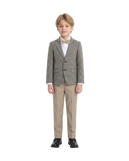 kids atelier moustache Checkered Blazer and Trousers Set