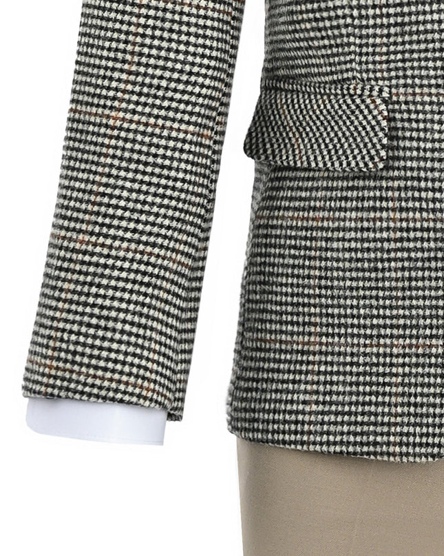 kids atelier moustache Checkered Blazer and Trousers Set