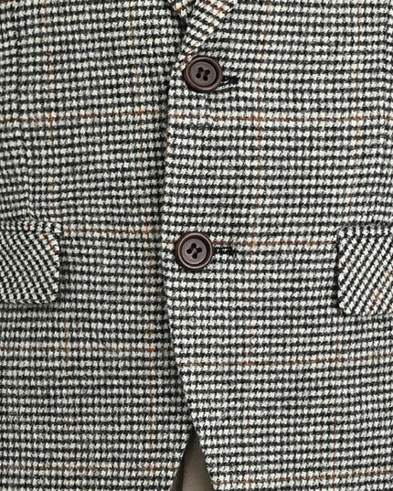 kids atelier moustache Checkered Blazer and Trousers Set