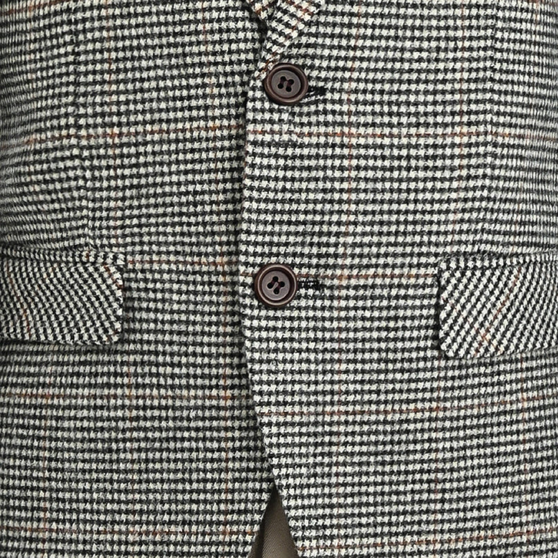 kids atelier moustache Checkered Blazer and Trousers Set