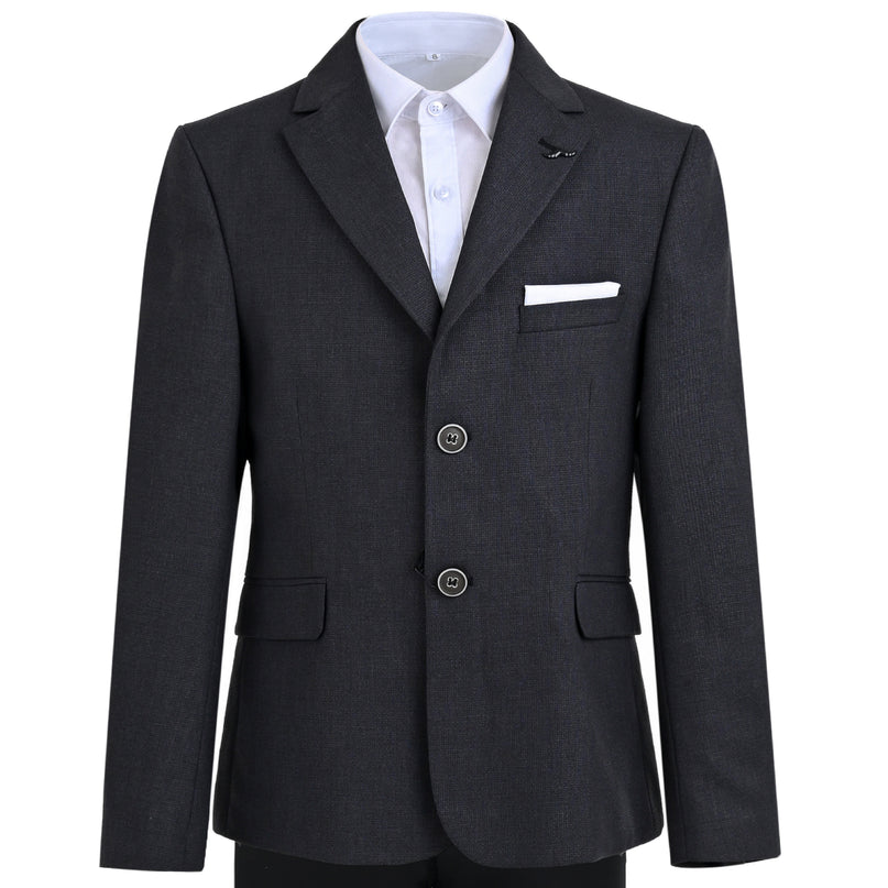 kids atelier moustache Gray Edward Structured Blazer Suit Set