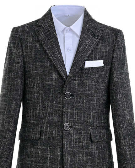kids atelier moustache Black Alexander Checked Pattern Blazer Suit Set