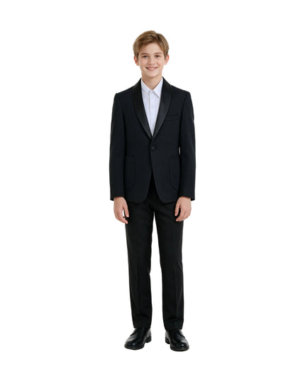 kids atelier moustache Navy Mason Single‑Button Blazer Suit Set