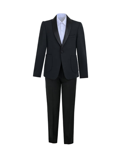 kids atelier moustache Navy Mason Single‑Button Blazer Suit Set