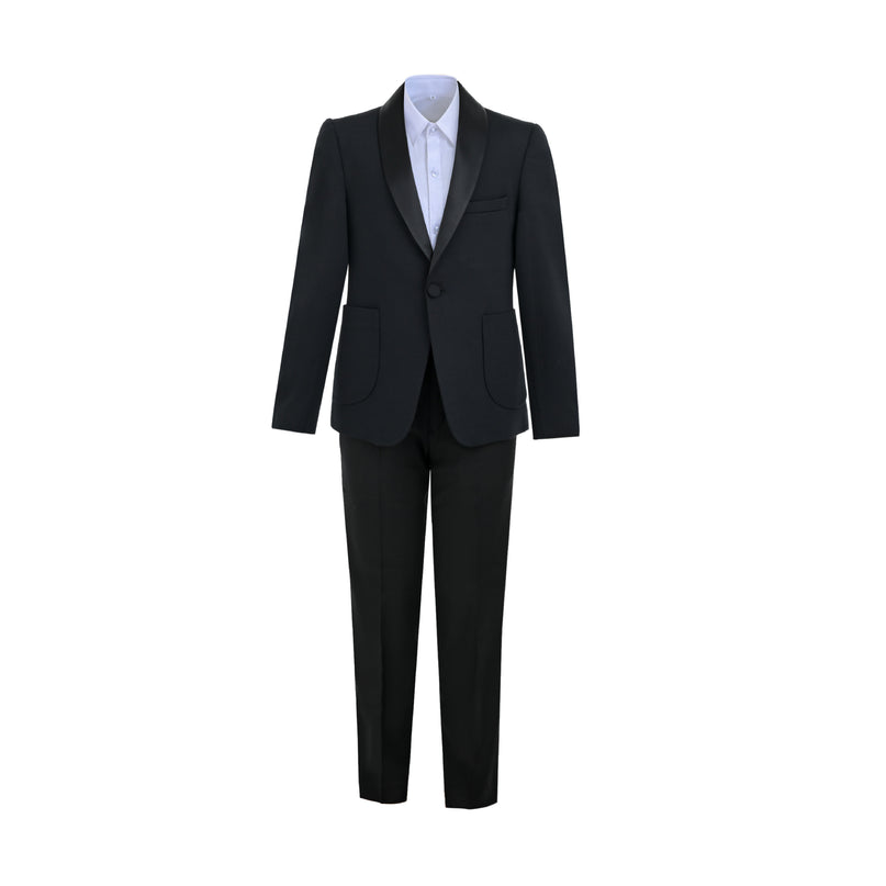 kids atelier moustache Navy Mason Single‑Button Blazer Suit Set