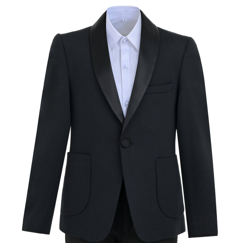 kids atelier moustache Navy Mason Single‑Button Blazer Suit Set
