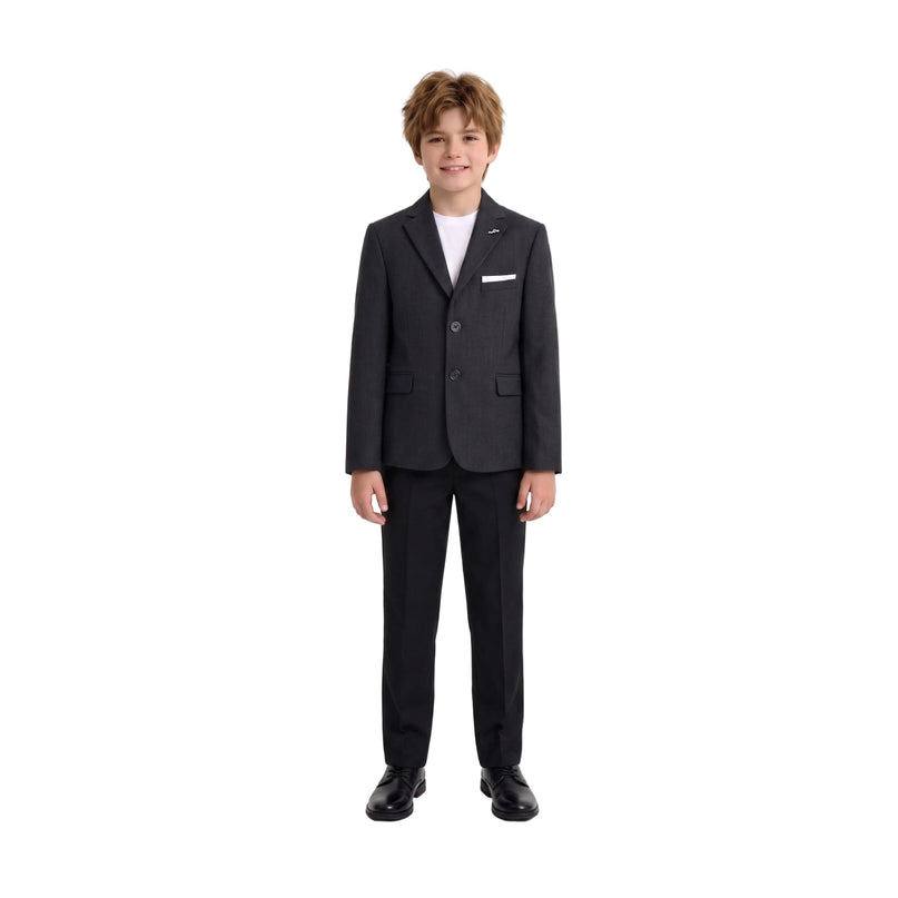 kids atelier moustache Gray Christopher Tailored Formal Blazer Suit Set