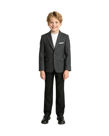 kids atelier moustache Gray Christopher Tailored Formal Blazer Suit Set