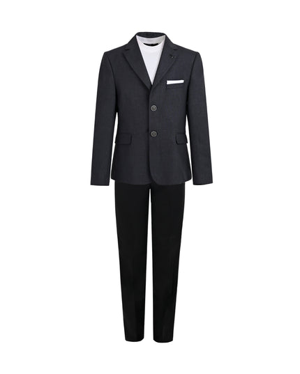kids atelier moustache Gray Christopher Tailored Formal Blazer Suit Set