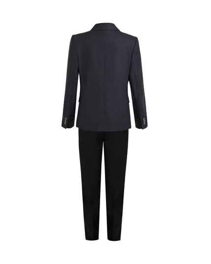 kids atelier moustache Gray Christopher Tailored Formal Blazer Suit Set