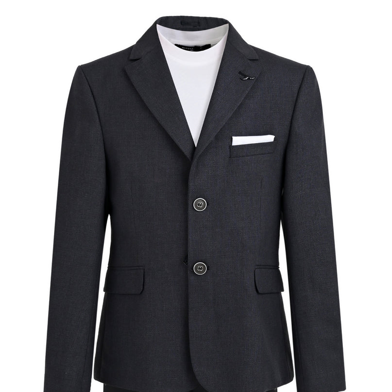 kids atelier moustache Gray Christopher Tailored Formal Blazer Suit Set