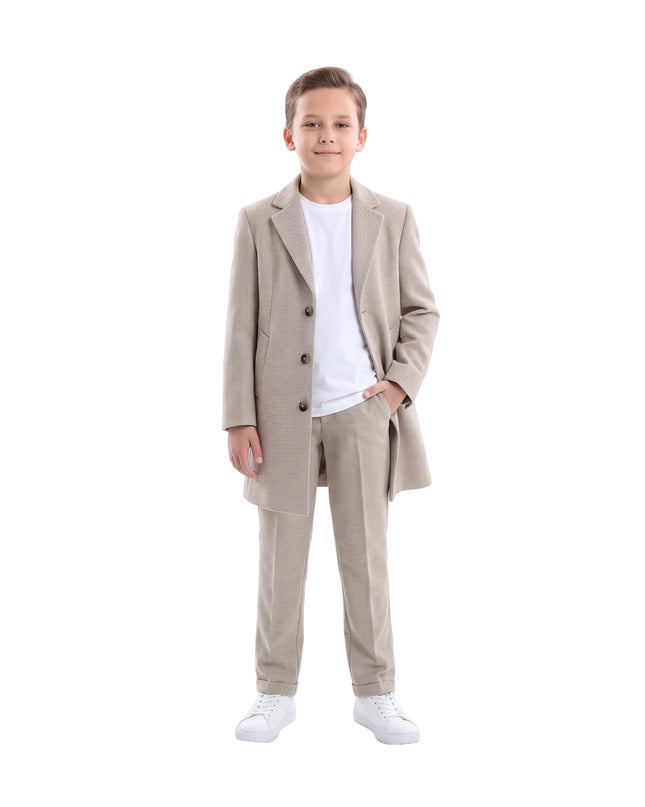 kids atelier moustache Beige Overcoat