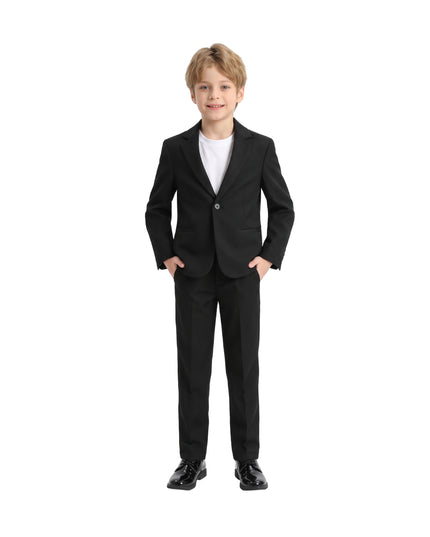 kids atelier moustache Black Slim-Fit Suit Set