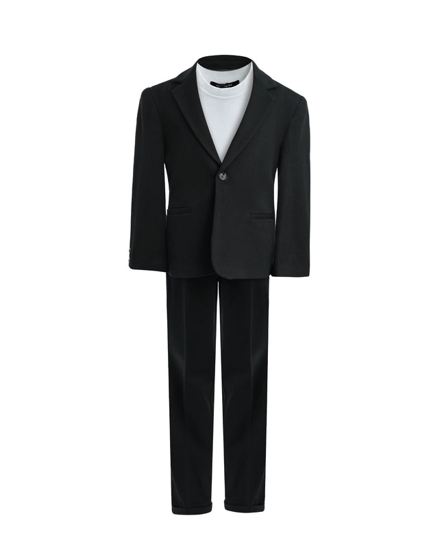 kids atelier moustache Black Slim-Fit Suit Set
