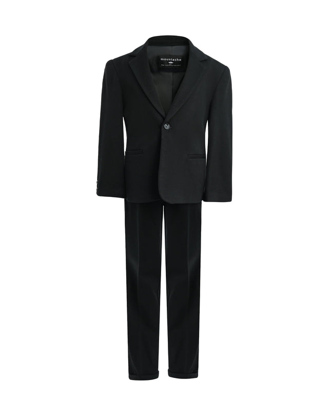 kids atelier moustache Black Slim-Fit Suit Set