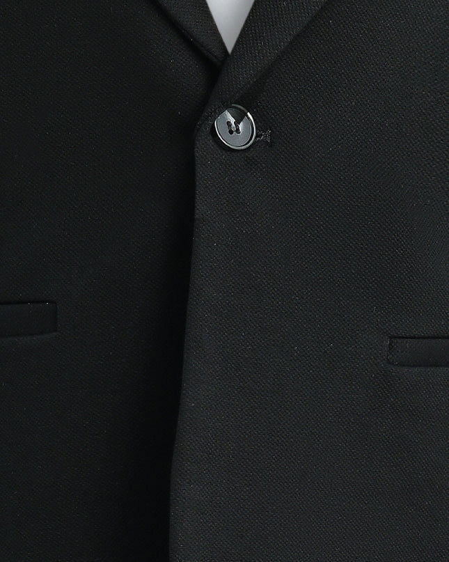 kids atelier moustache Black Slim-Fit Suit Set