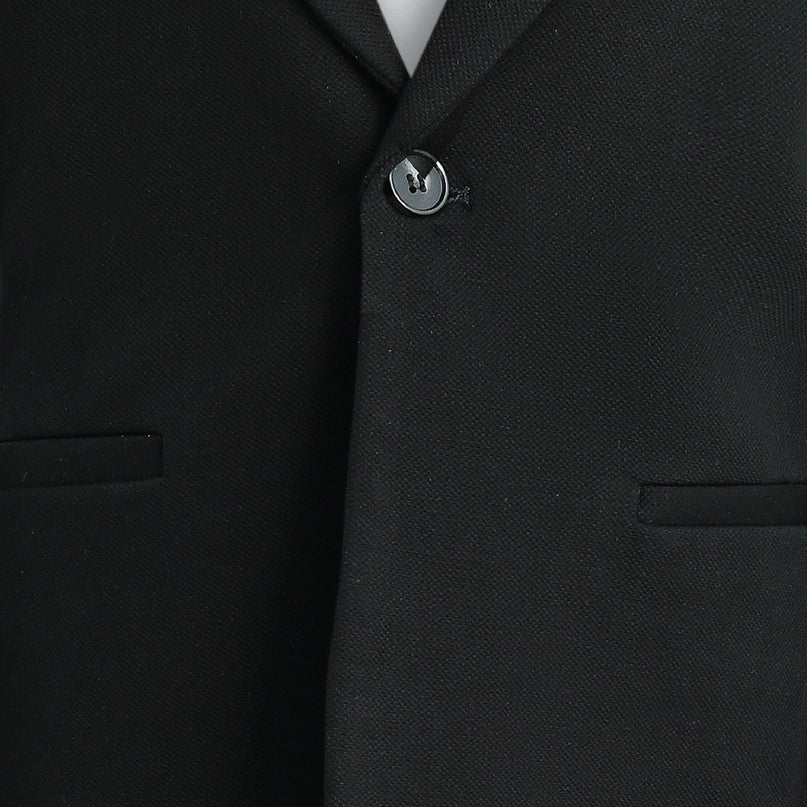 kids atelier moustache Black Slim-Fit Suit Set