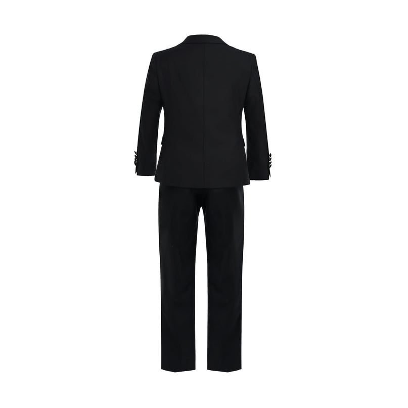 kids atelier moustache Black Slim-Fit Suit Set