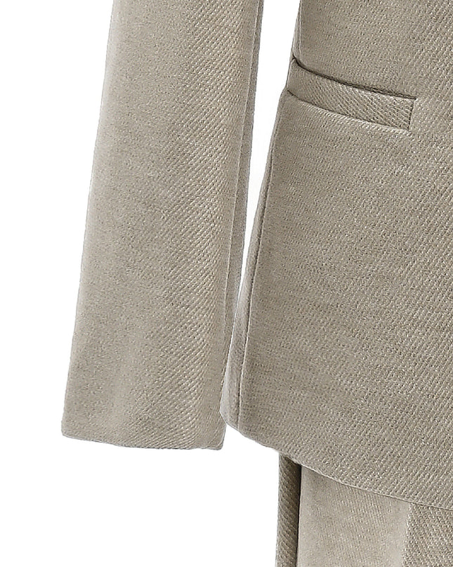 kids atelier moustache Beige Slim-Fit Suit Set