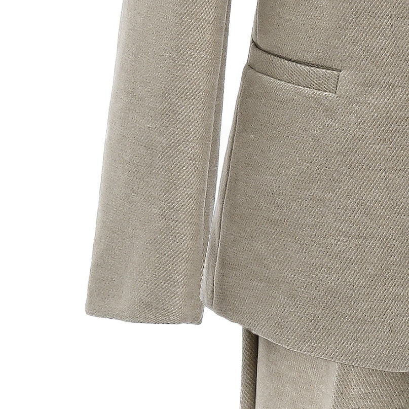 kids atelier moustache Beige Slim-Fit Suit Set