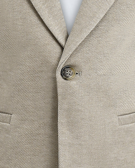 kids atelier moustache Beige Slim-Fit Suit Set