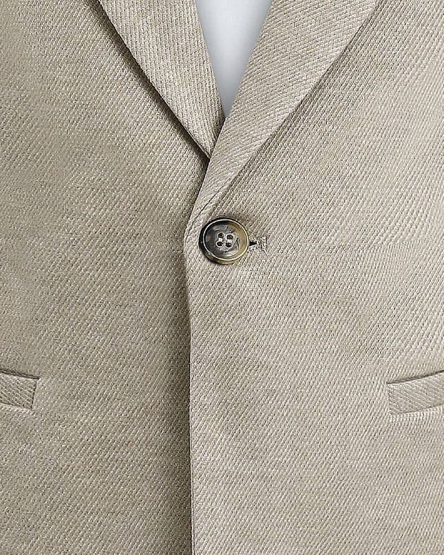 kids atelier moustache Beige Slim-Fit Suit Set
