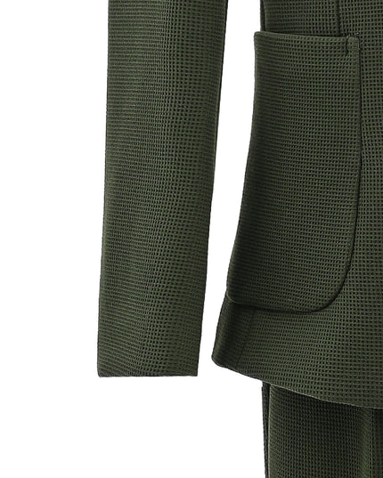 kids atelier moustache green Slim-Fit Suit Set