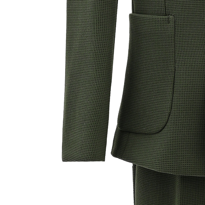 kids atelier moustache green Slim-Fit Suit Set