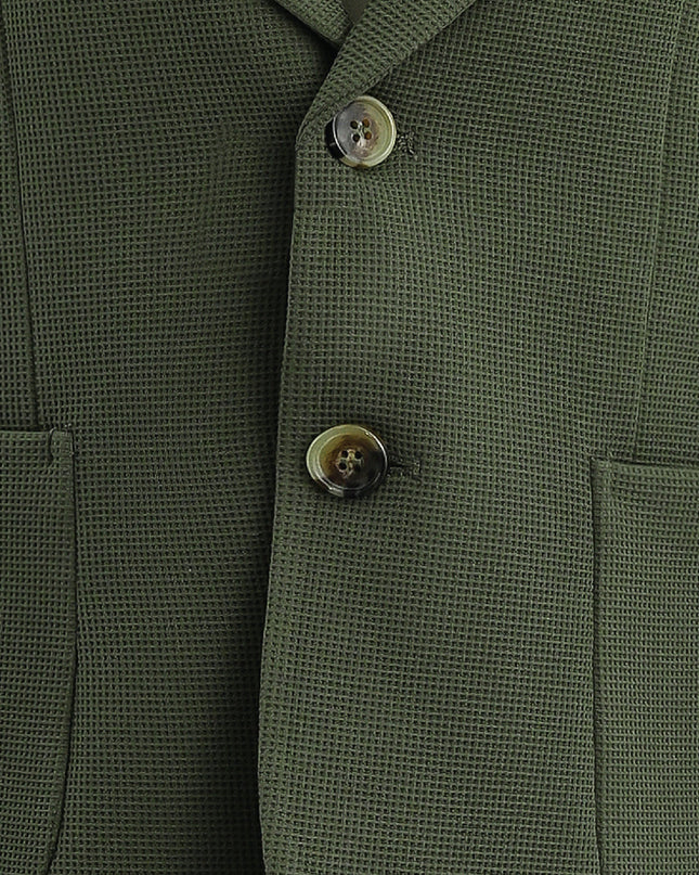 kids atelier moustache green Slim-Fit Suit Set