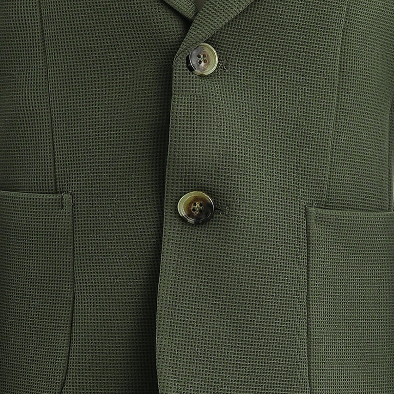 kids atelier moustache green Slim-Fit Suit Set