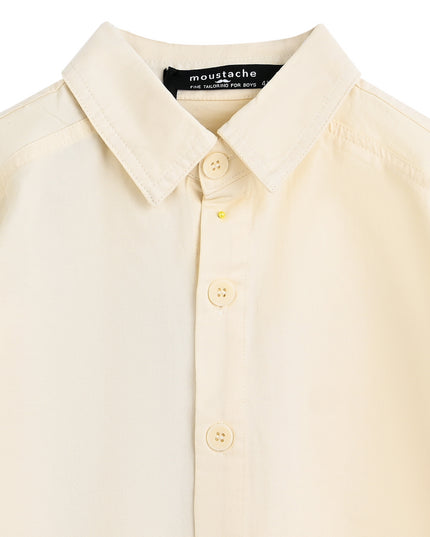 kids atelier moustache Beige Button-Up Shirt
