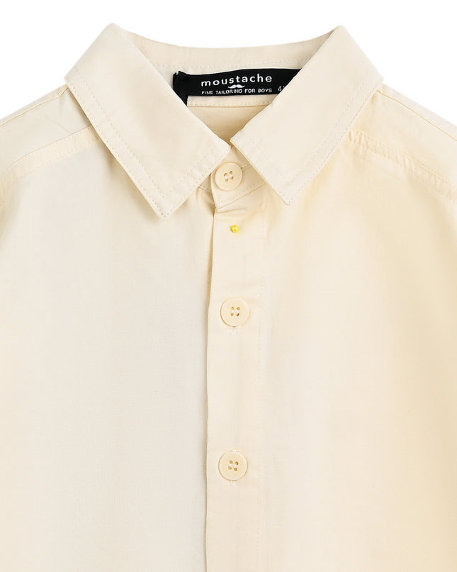 kids atelier moustache Beige Button-Up Shirt