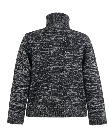 kids atelier moustache Black & White Button Sweater