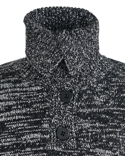kids atelier moustache Black & White Button Sweater