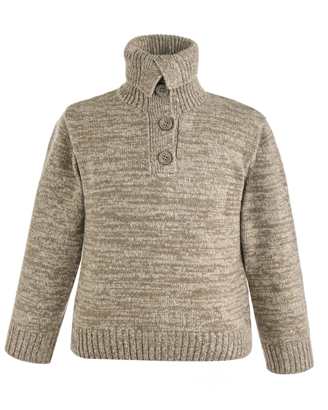 kids atelier moustache Beige Button Knit Sweater